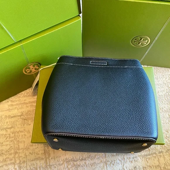 Tory Burch Black Leather Bucket Bag - Picture 8 of 10